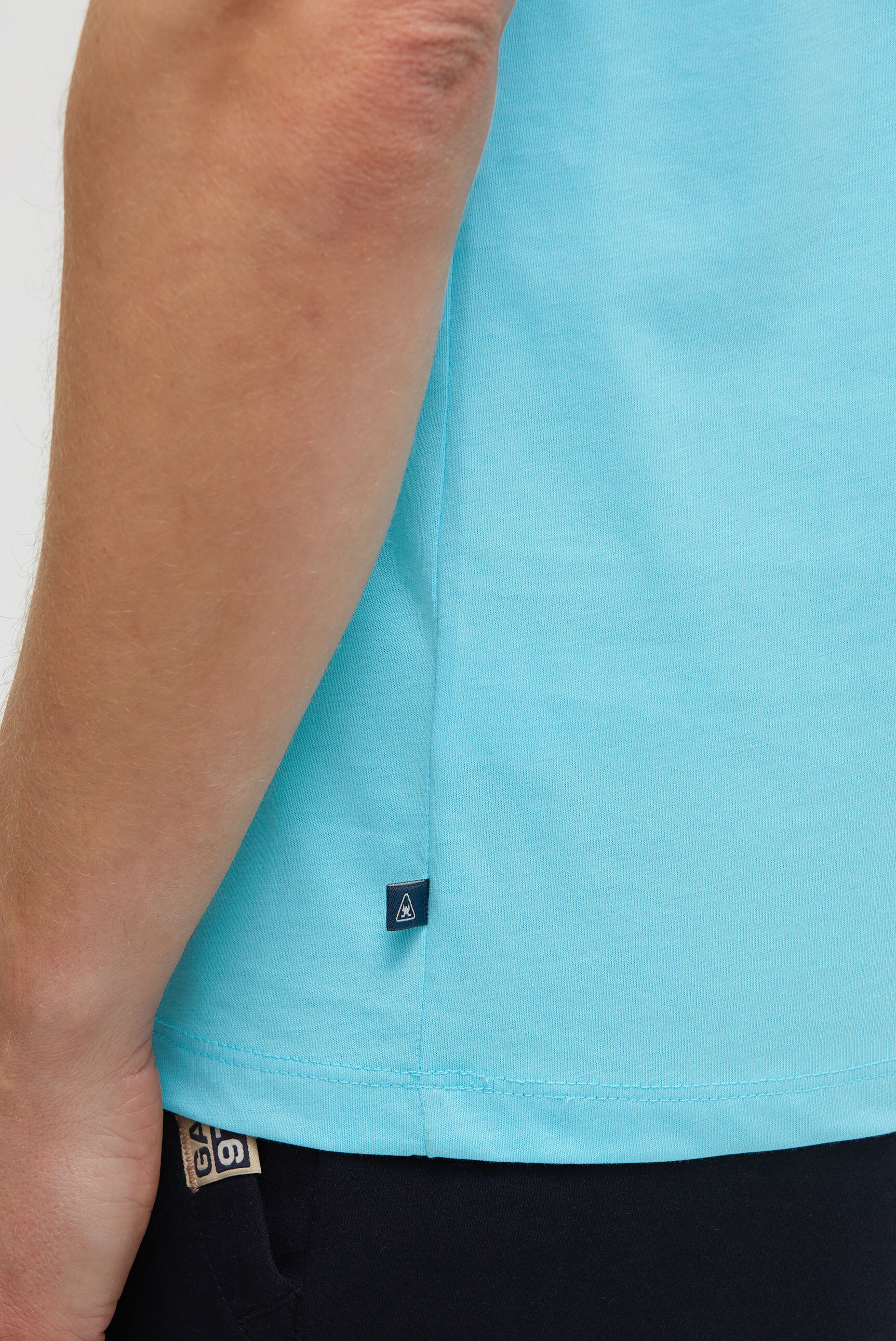 Basic T-Shirt Rundhals mit GAASTRA Logo aquarius - Image 6
