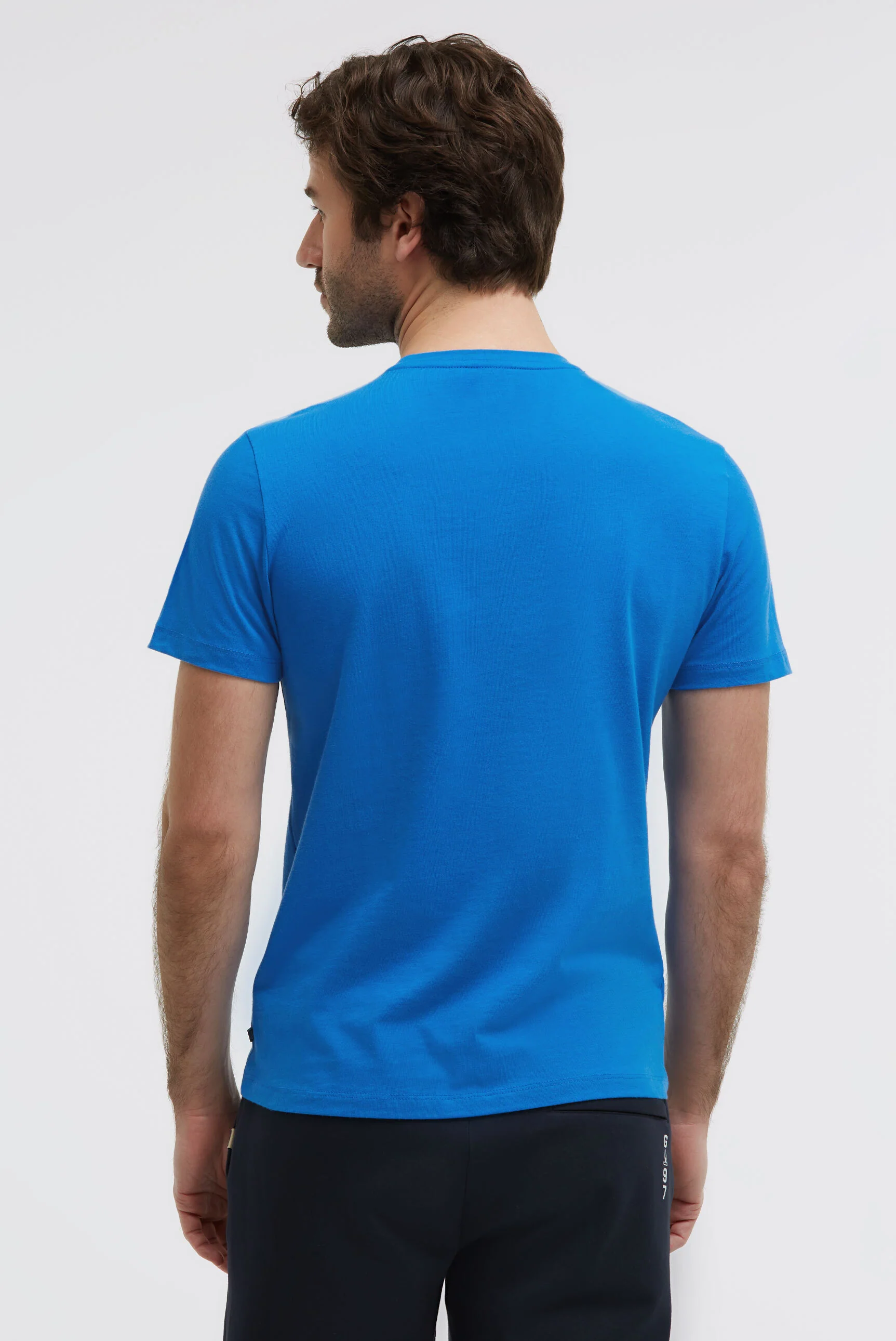 Basic T-Shirt Rundhals mit GAASTRA Logo blue horizon - Image 5