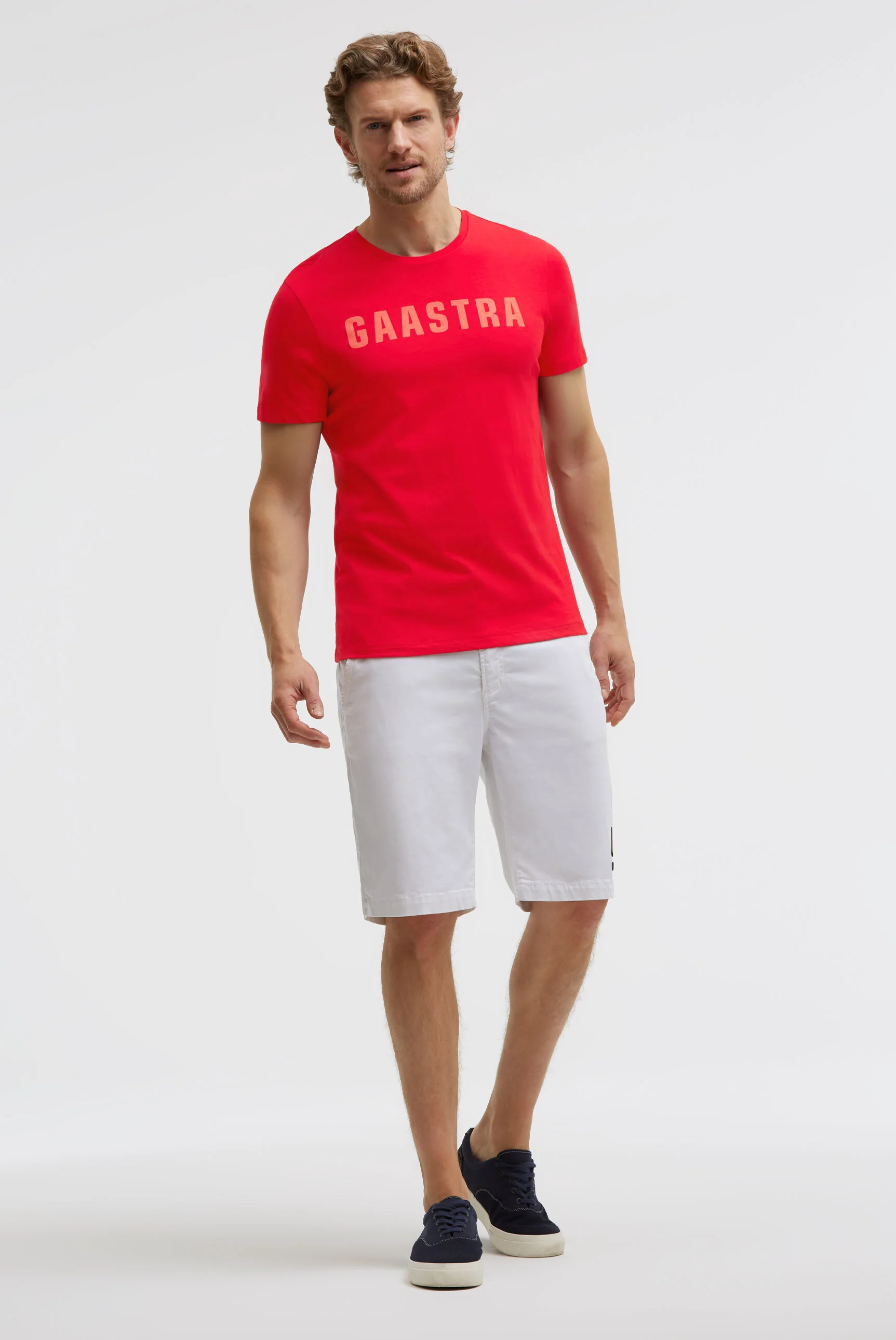 Basic T-Shirt Rundhals mit GAASTRA Logo core red - Image 3