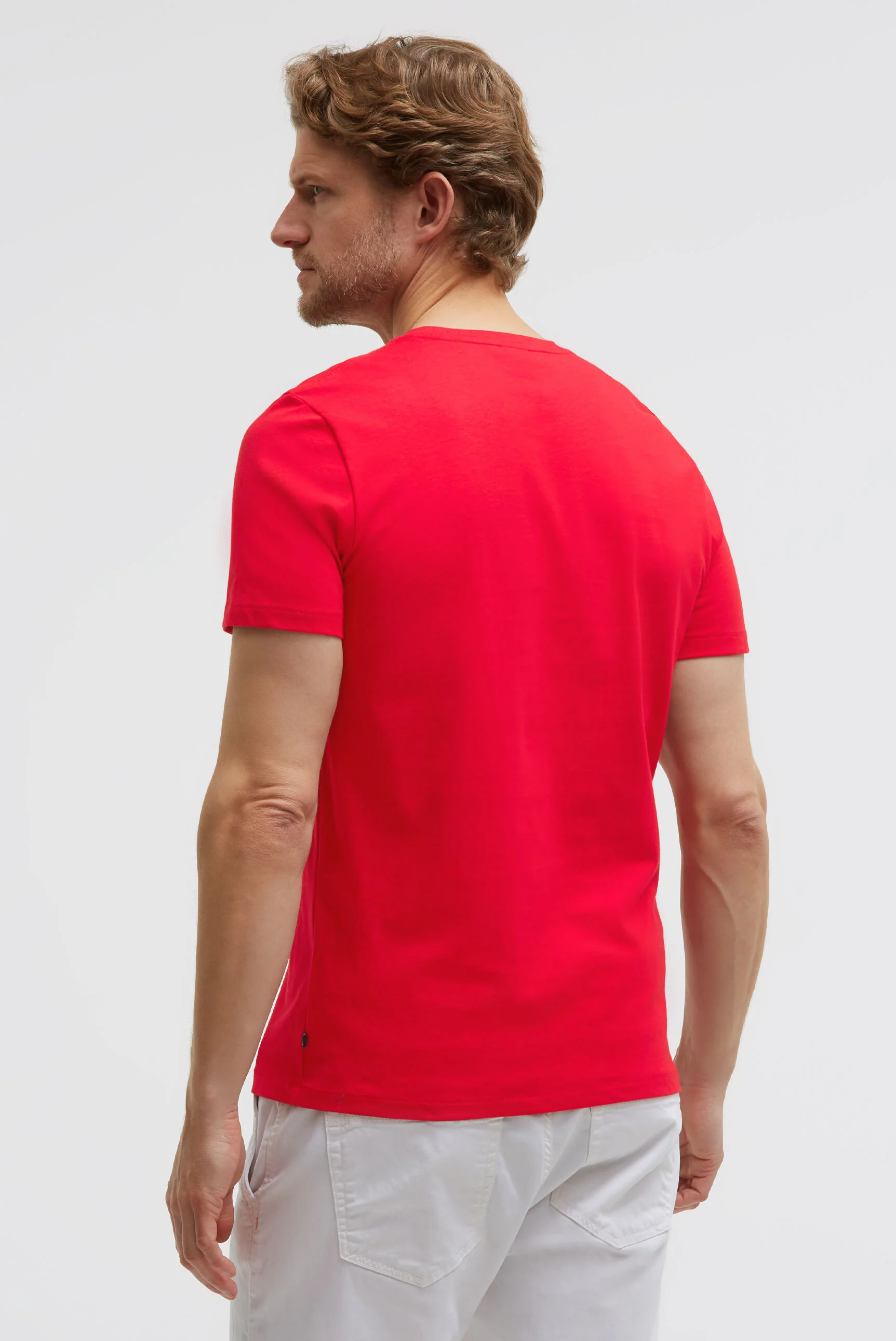 Basic T-Shirt Rundhals mit GAASTRA Logo core red - Image 5