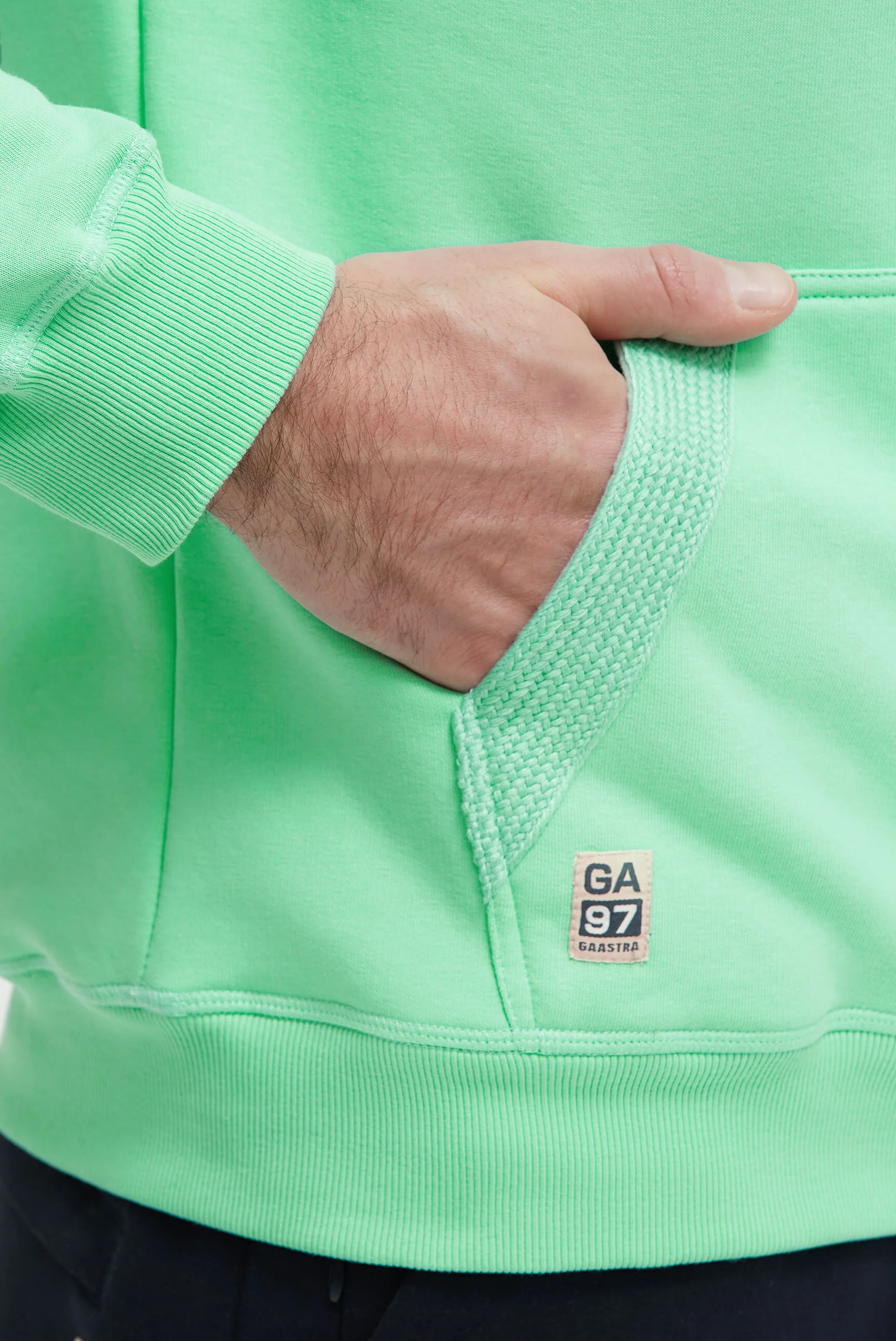 Hoodie mit Logo-Applikation und Tapes reef green - Image 7
