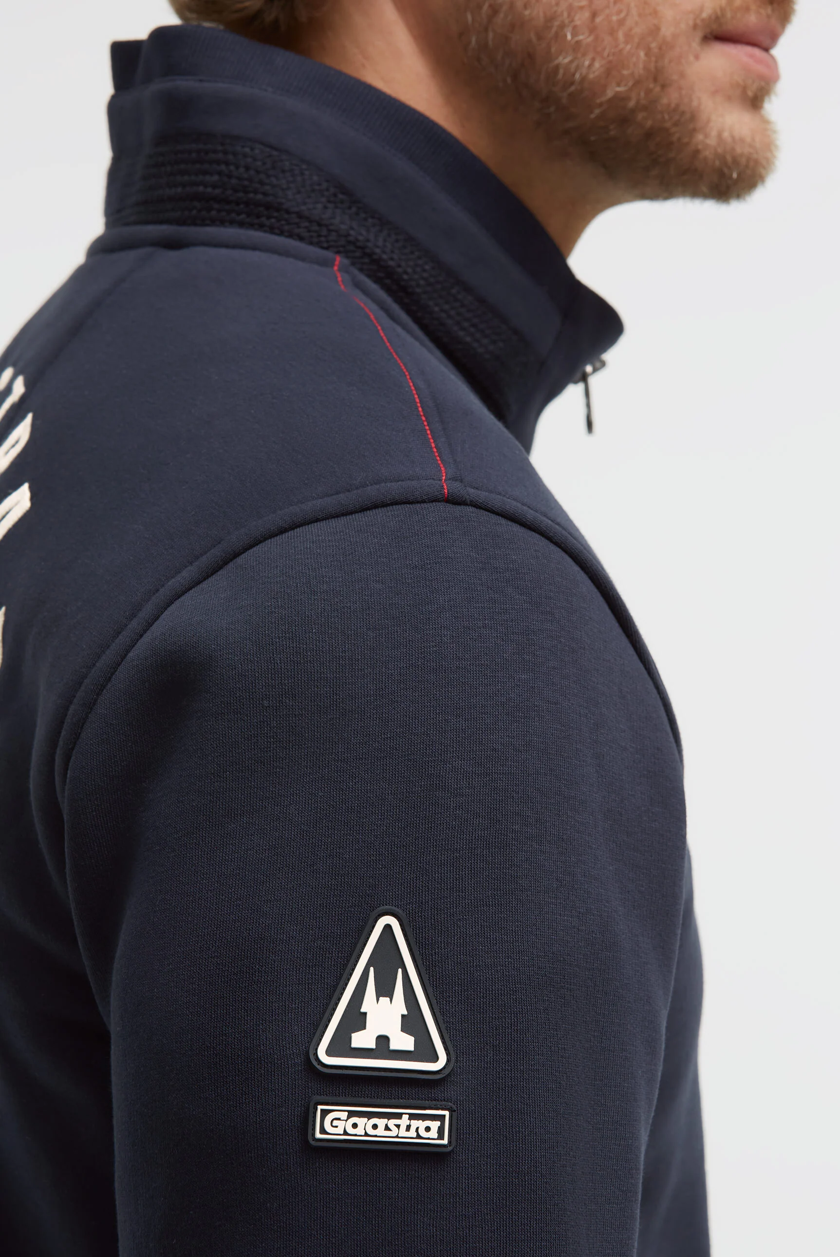 Sweatjacke mit Artworks und tonigen Tapes blue navy - Image 7