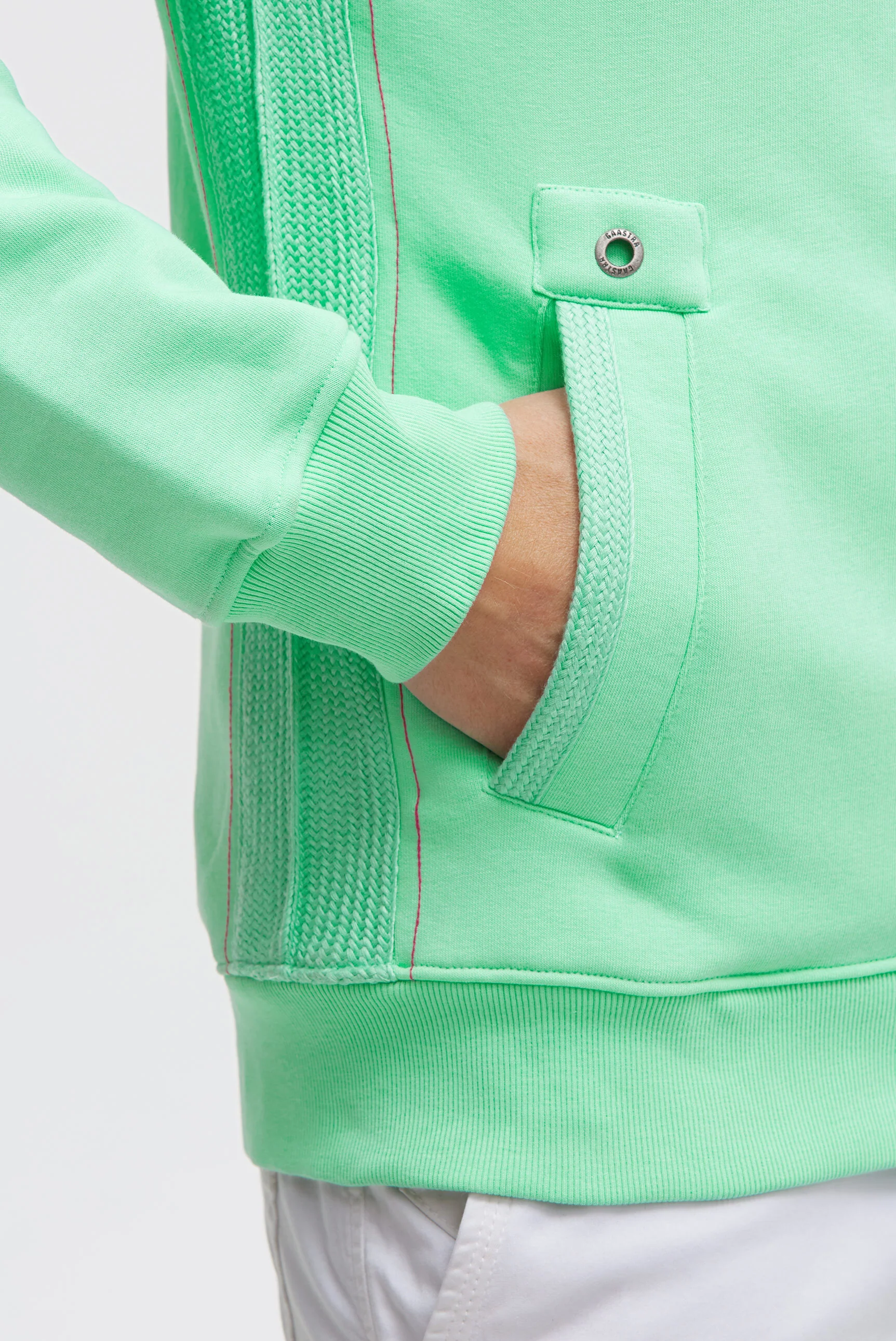 Sweatjacke mit Artworks und tonigen Tapes reef green - Image 6