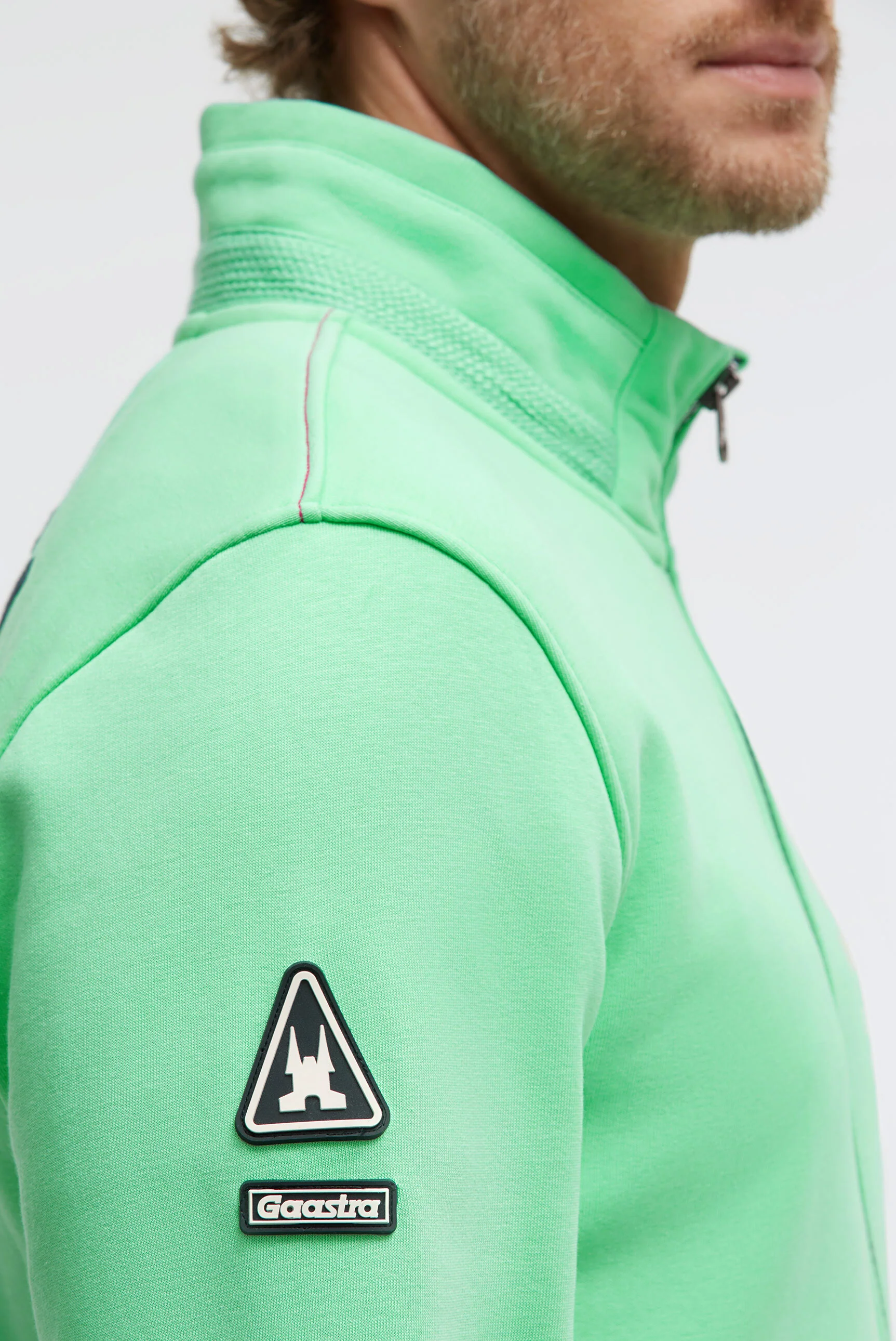 Sweatjacke mit Artworks und tonigen Tapes reef green - Image 7