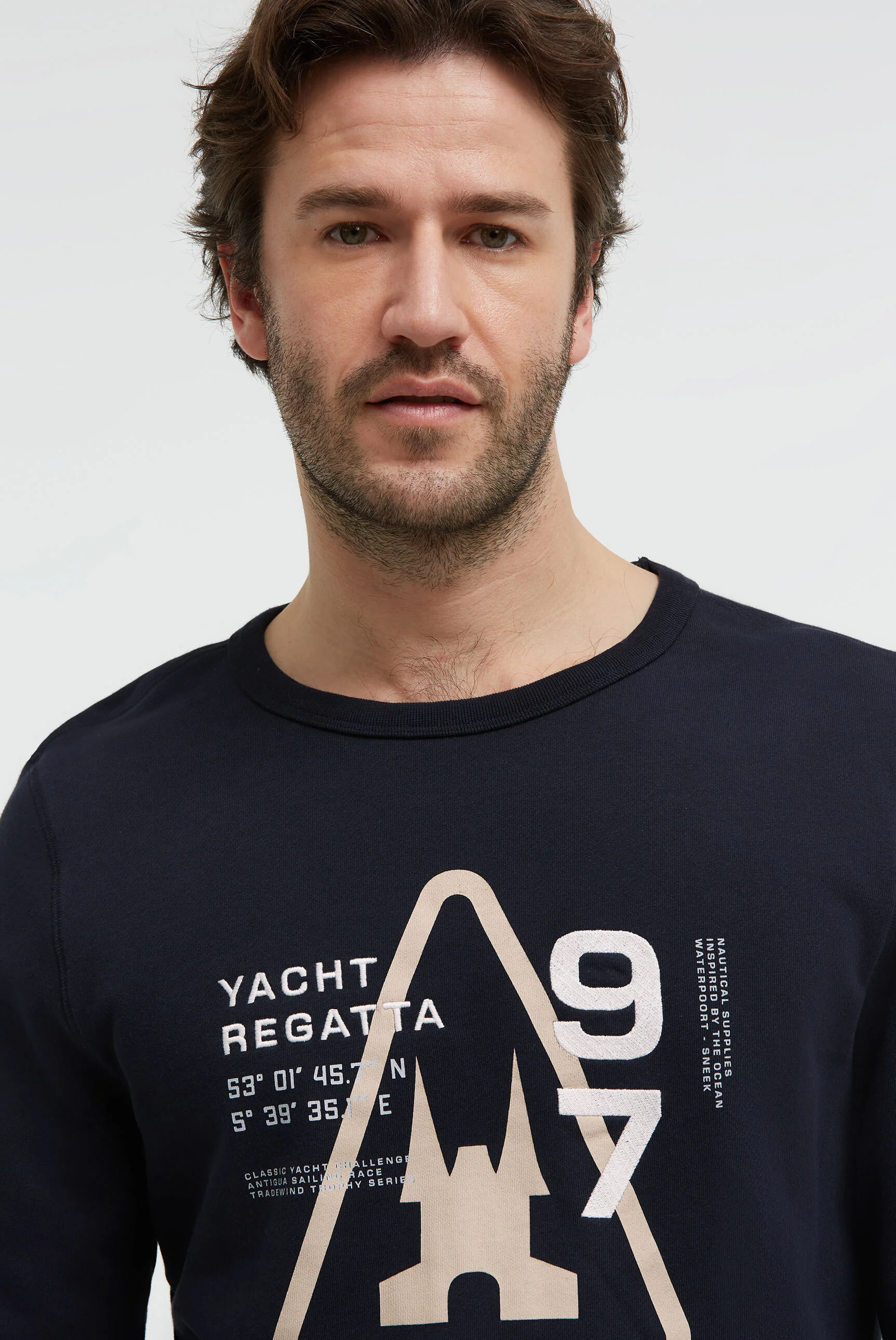 Sweatshirt mit Front Artwork blue navy - Image 4