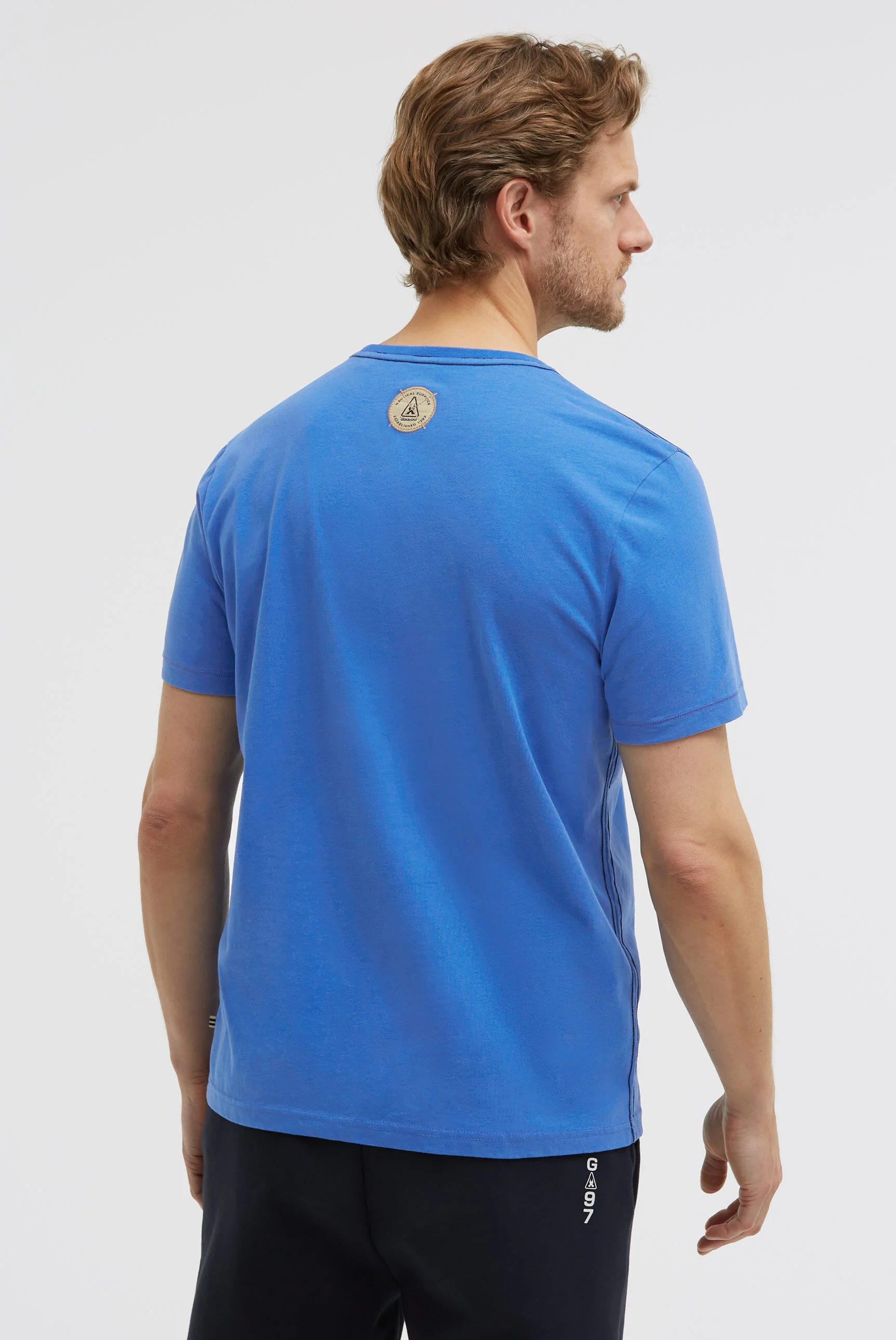 T-Shirt Rundhals mit Canvas-Applikationen blue horizon - Image 5