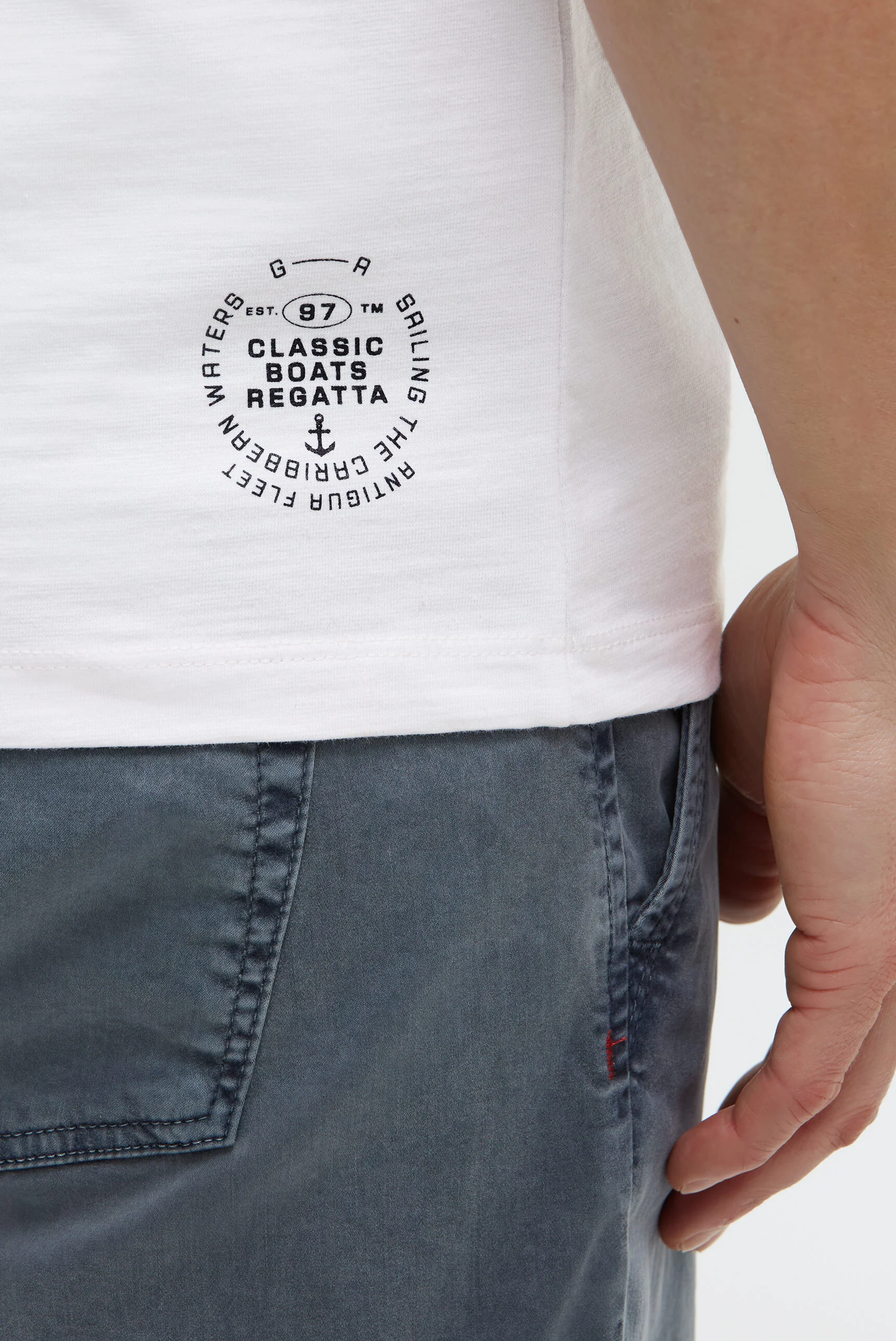 T-Shirt Rundhals mit Photoprint opticwhite - Image 7