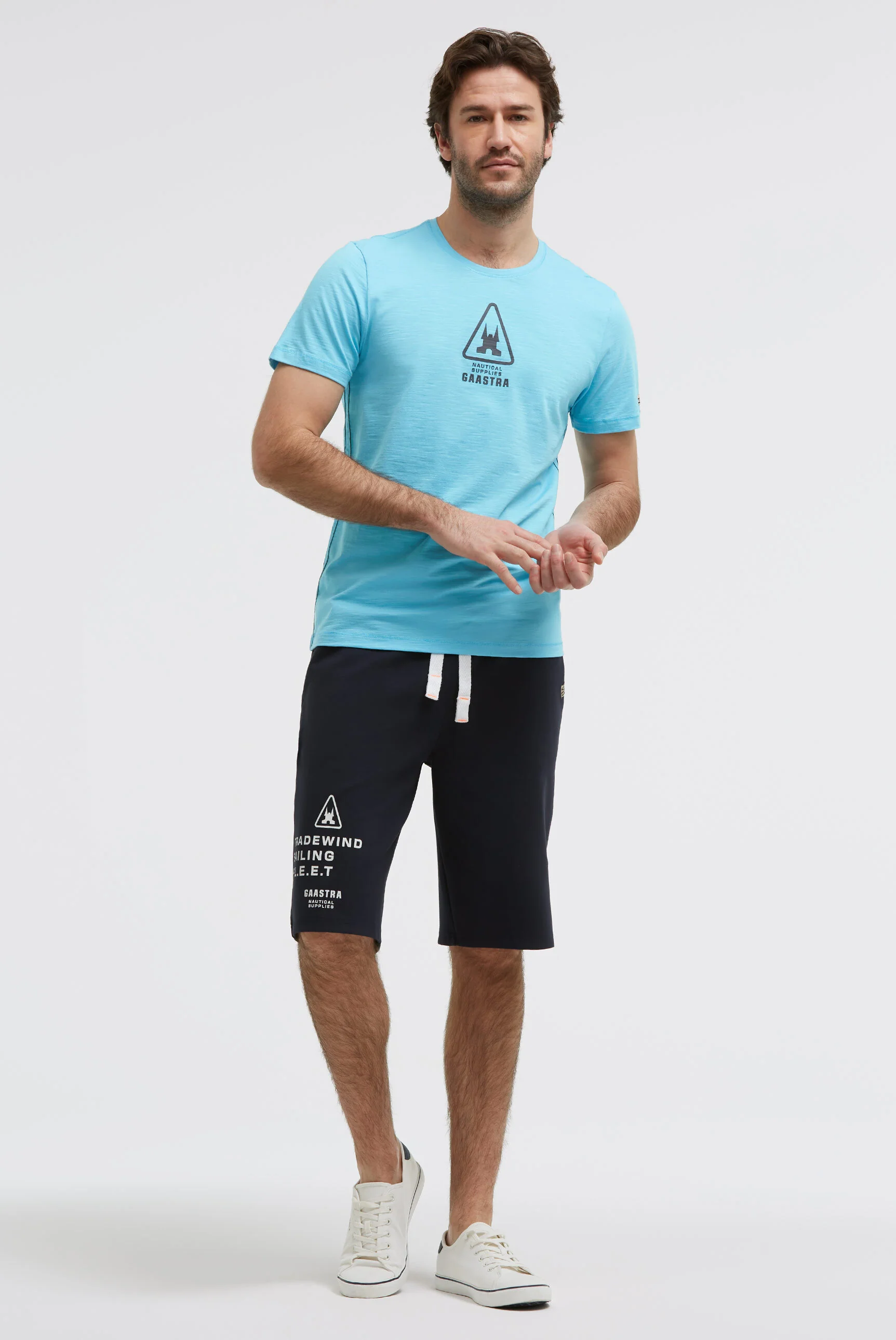 T-Shirt Rundhals mit Rubber Back Print aquarius - Image 3