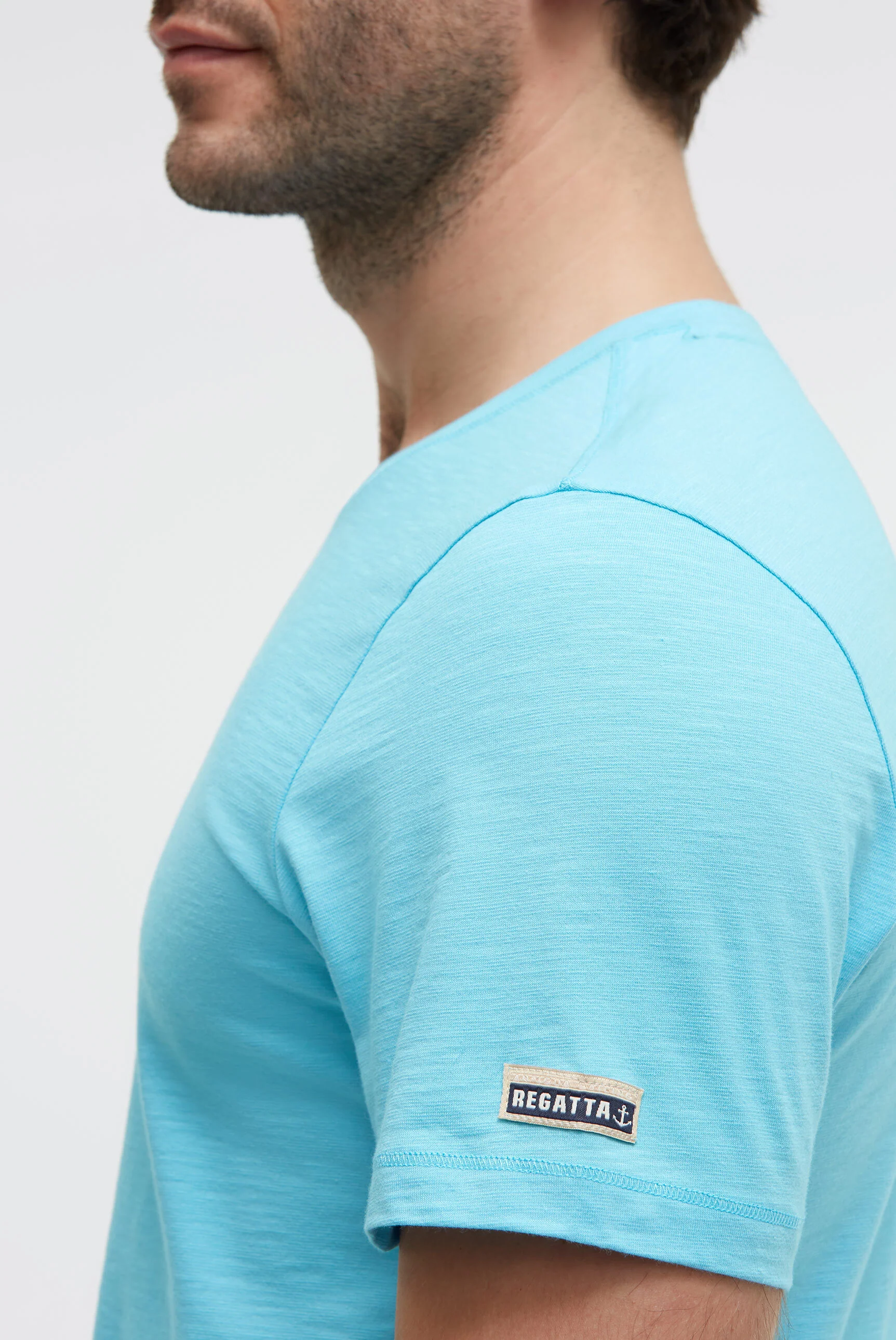 T-Shirt Rundhals mit Rubber Back Print aquarius - Image 6
