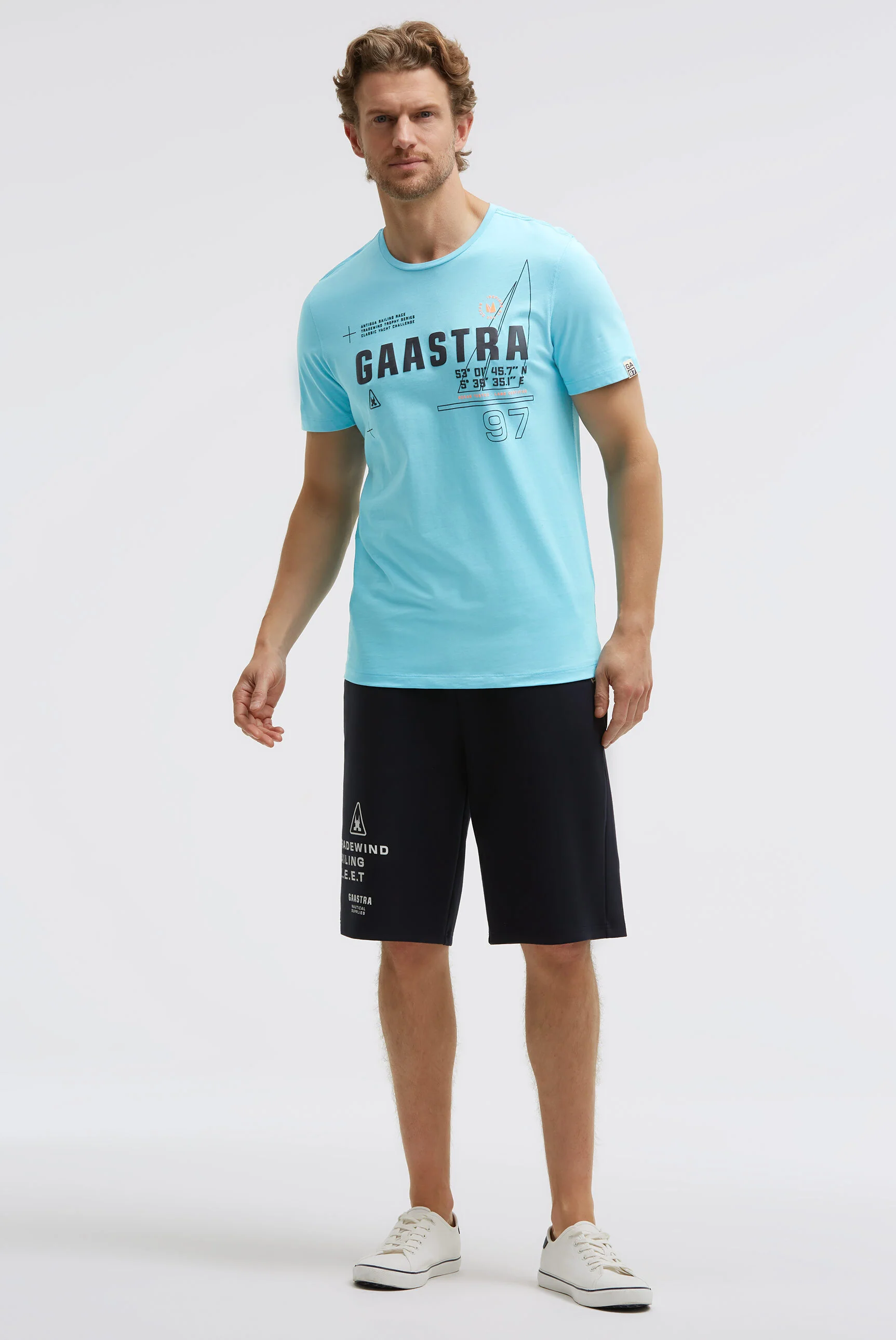 T-Shirt Rundhals mit Rubber Logo Artwork aquarius - Image 3