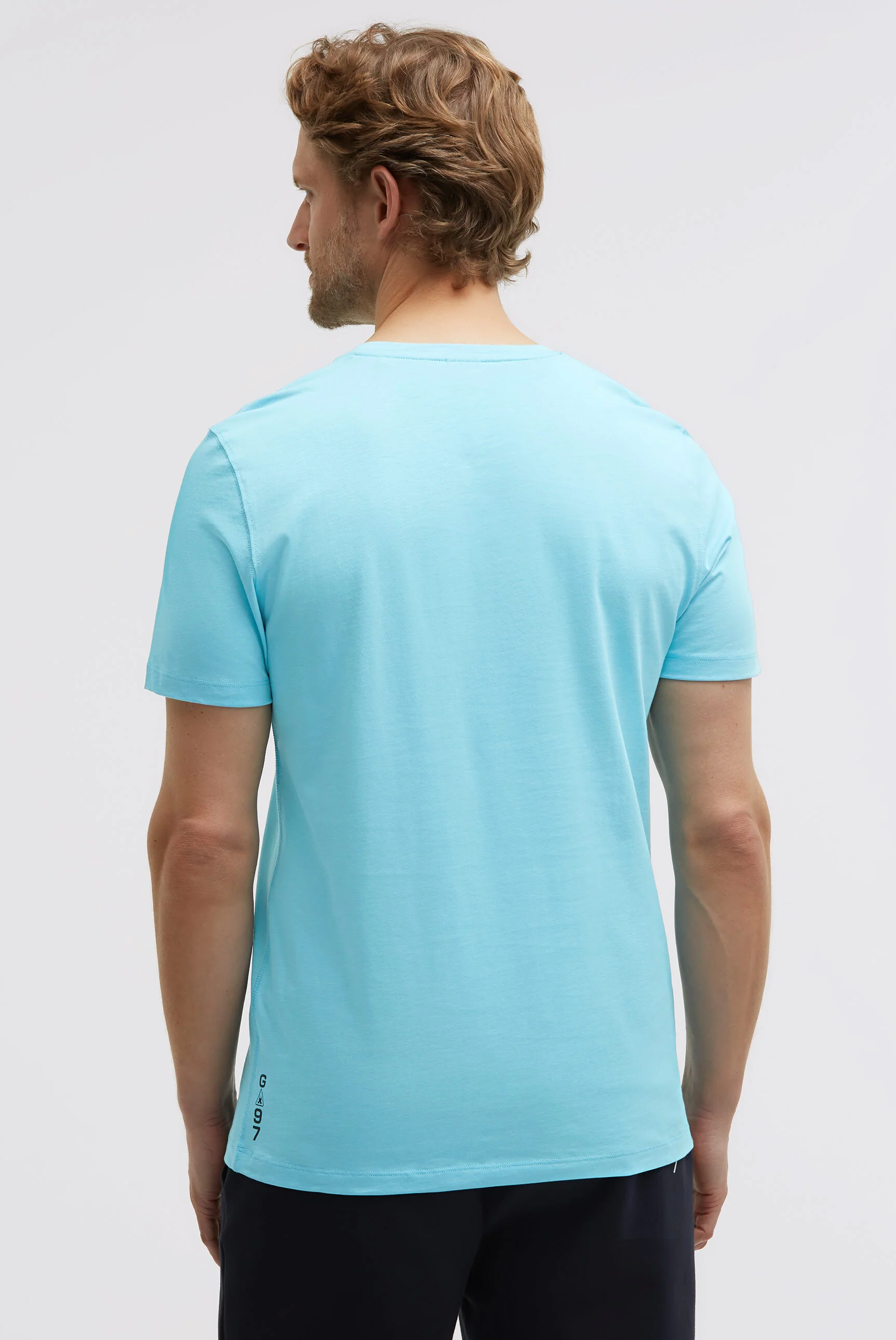 T-Shirt Rundhals mit Rubber Logo Artwork aquarius - Image 5