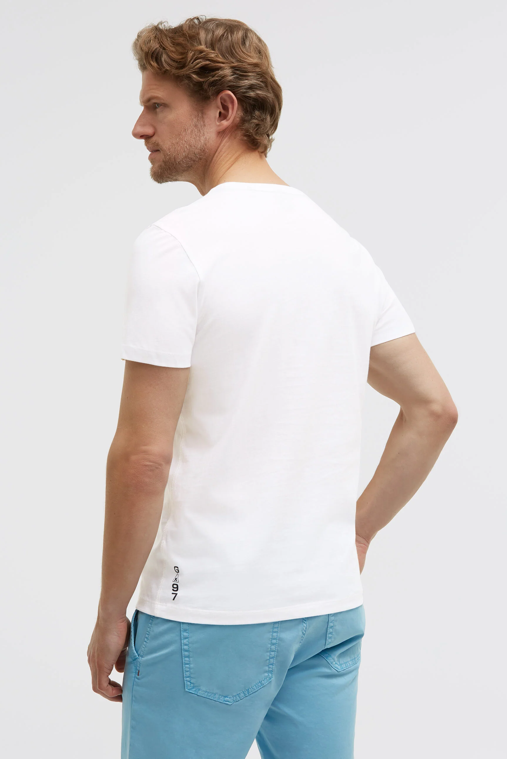 T-Shirt Rundhals mit Rubber-Logo-Artwork opticwhite - Image 5