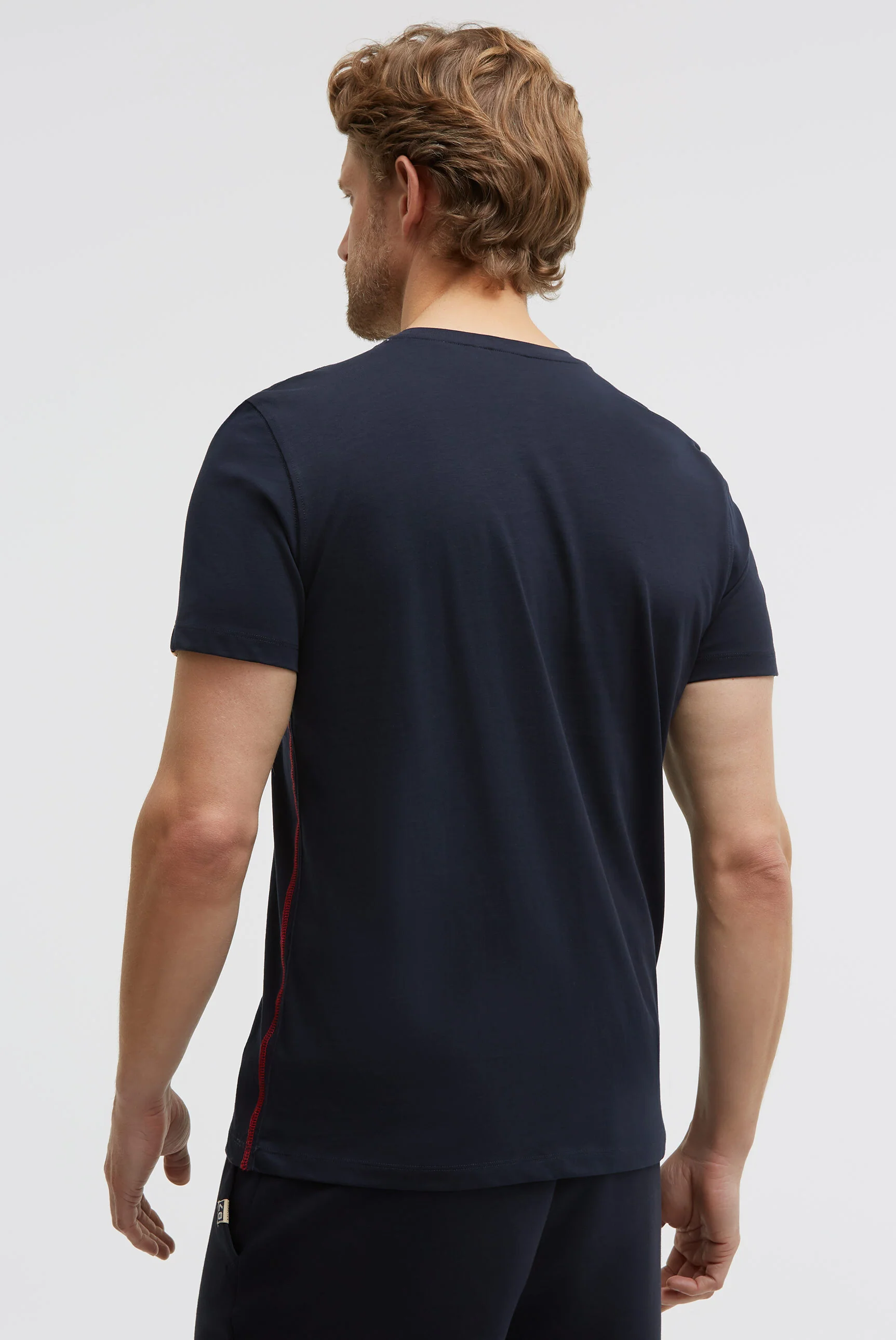 T-Shirt Rundhals mit Sail Design blue navy - Image 5